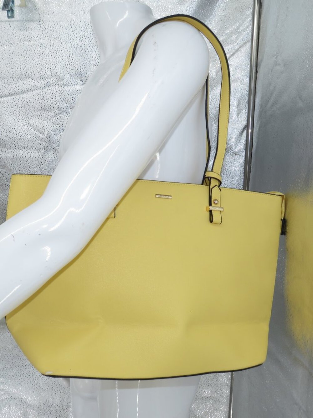 LOVEVOOK Yellow Tote Bag Large Faux Leather Shoulder Purse Work Travel